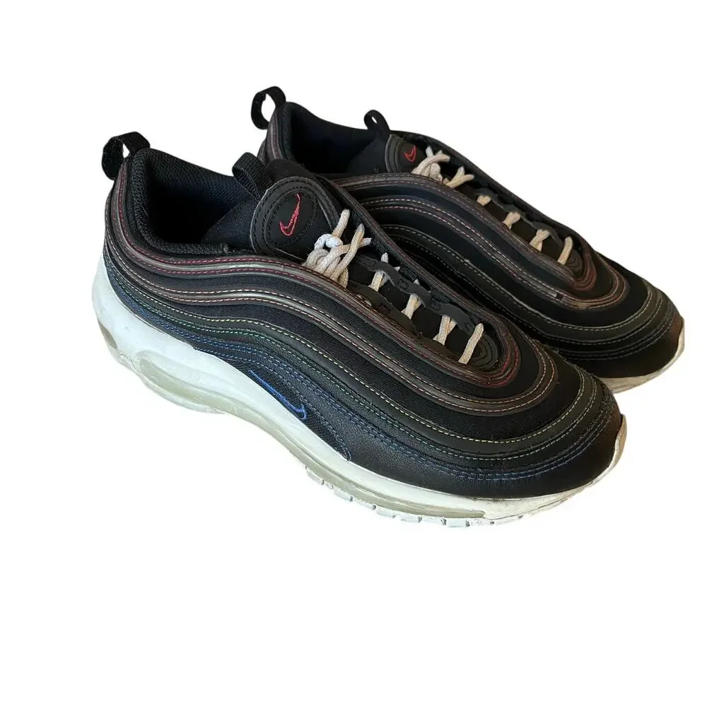 Nike | Air Max Women's Size 7.5 Black - Rainbow Stitching Sneaker